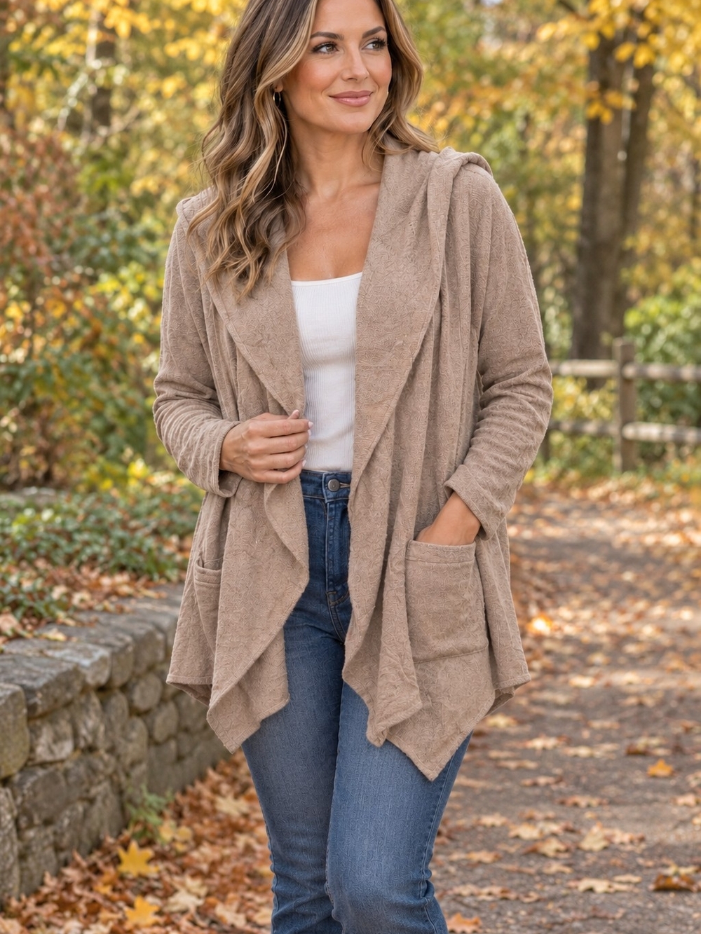 Ralph Lauren Sport Open Front Drape Cardigan Angora Wool Blend Beige Sweater L